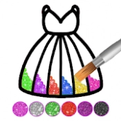 Glitter dress coloring and drawing book for Kids APK